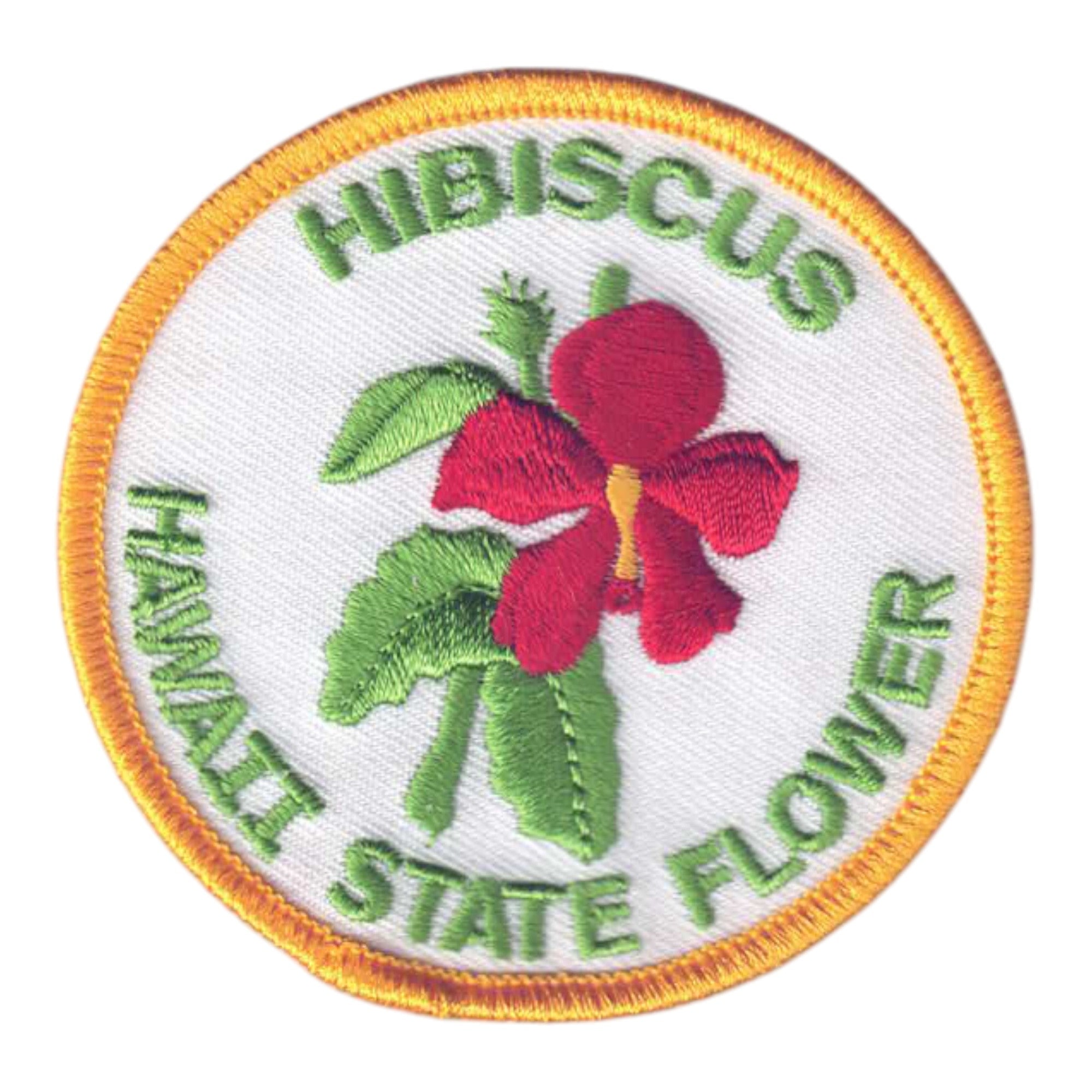 HIBISCUS HAWAII STATE FLOWER souvenir embroidered patch, HI – Happy ...