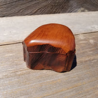 Wood Ring Box Redwood Rustic Handmade California #634 Storage Live Edge Mini Birthday Gift Christmas Gift Mother's Day Gift