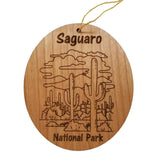 Saguaro National Park Ornament - Cactus Cacti Clouds Handmade Wood Ornament - AZ Souvenir - Christmas Travel Gift Arizona