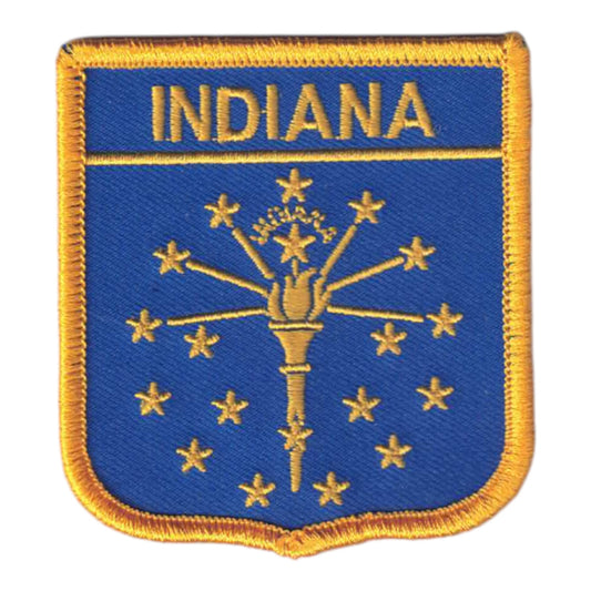 INDIANA Med Flag Shield Souvenir Patch - 1705