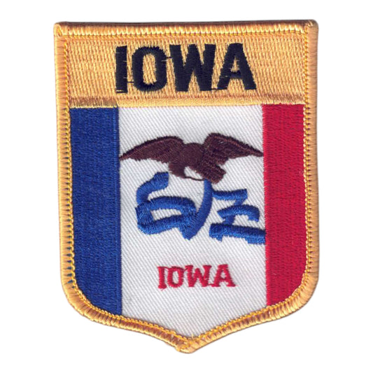 IOWA LG Flag Shield Souvenir Patch - 1752