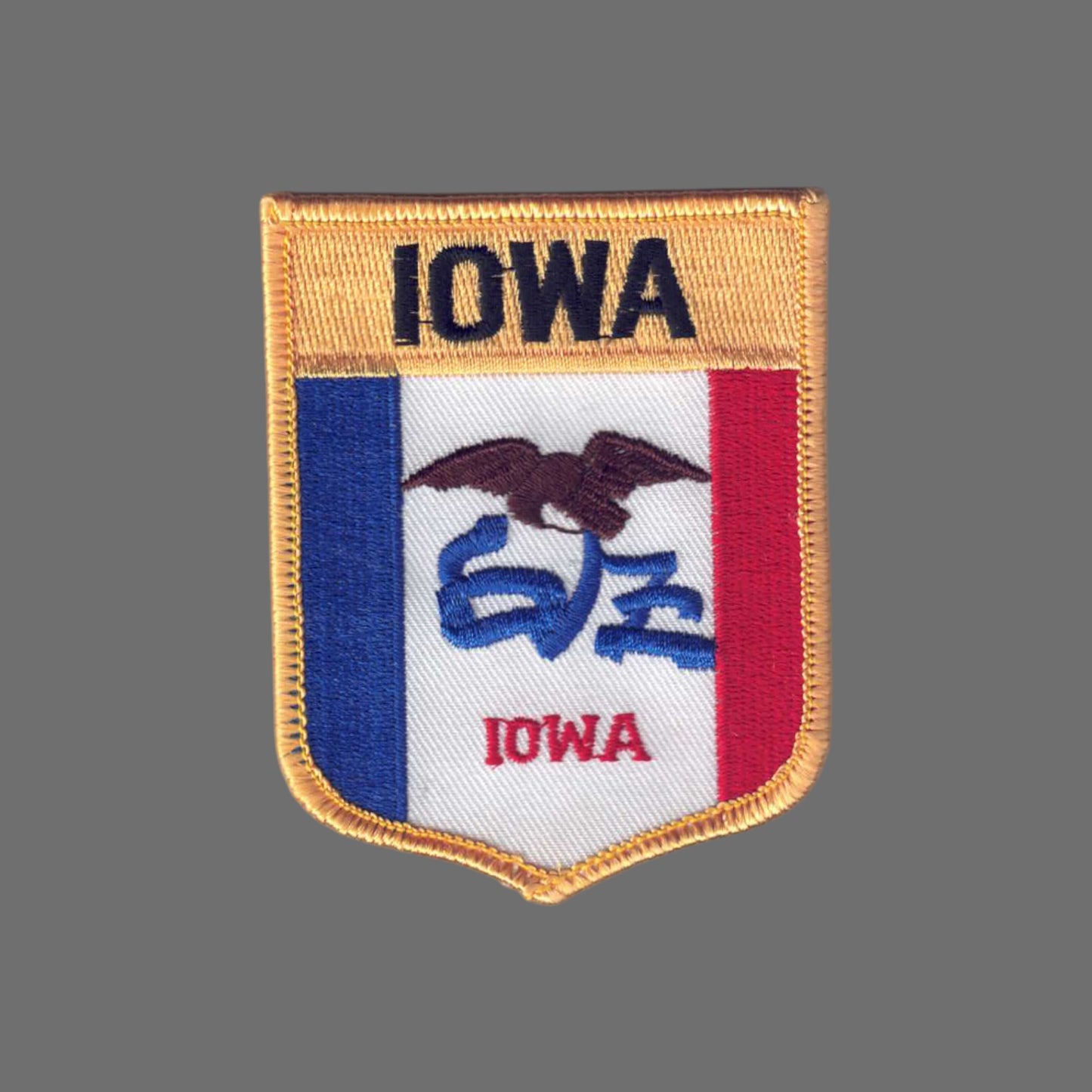 IOWA LG Flag Shield Souvenir Patch - 1752