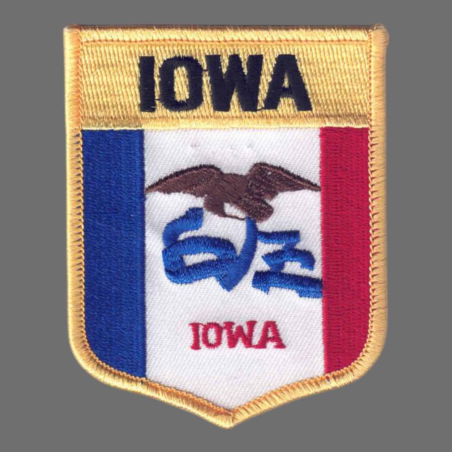 IOWA LG Flag Shield Souvenir Patch - 1752