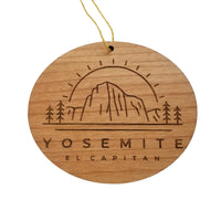 Yosemite National Park Ornament - El Capitan Handmade Wood Ornament - California Souvenir - Christmas Travel Gift