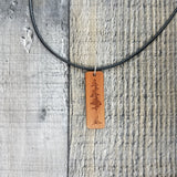 Redwood Necklace - Wood Necklace - California Redwoods - CA Souvenir Keepsake - Gift for Men - Gift for Women - Anniversary Gift