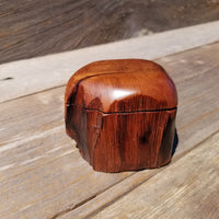 Wood Ring Box Redwood Rustic Handmade California Storage Live Edge Mini #627 Birthday Gift Christmas Gift Mother's Day Gift