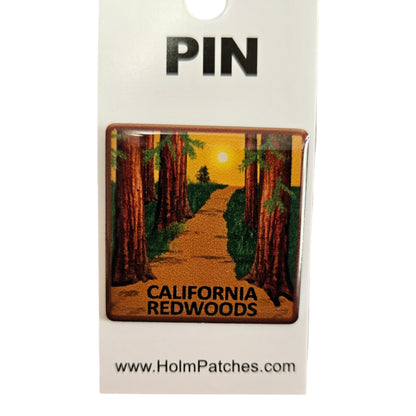 CALIFORNIA REDWOODS printed hat pin - 0475-1216