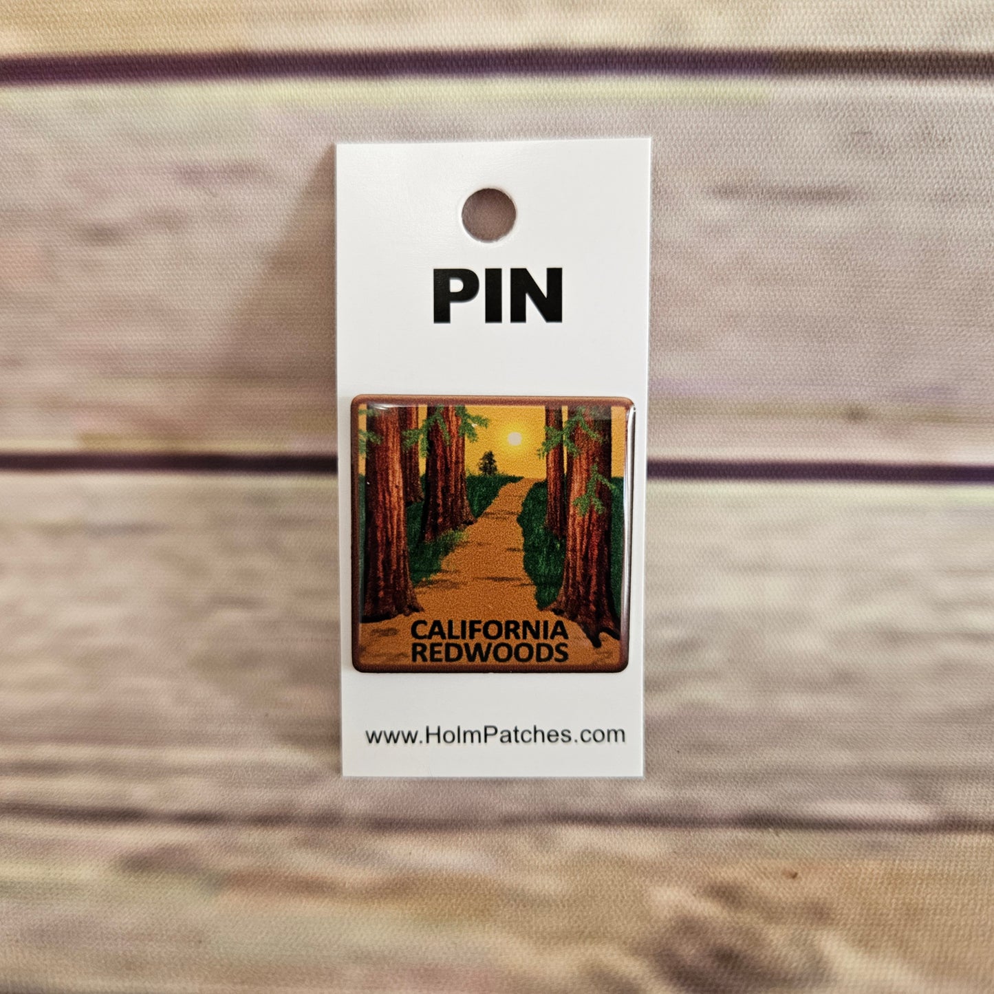 CALIFORNIA REDWOODS printed hat pin - 0475-1216
