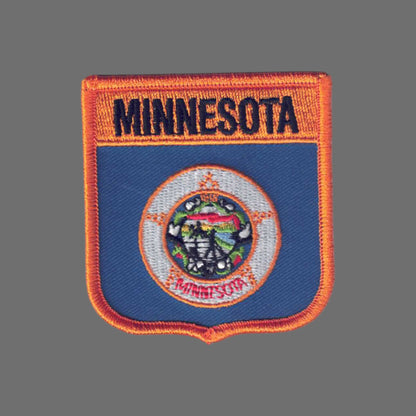 MINNESOTA Med Flag Shield Souvenir Patch - 2155