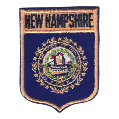 NEW HAMPSHIRE LG Flag Shield Souvenir Patch - 2452
