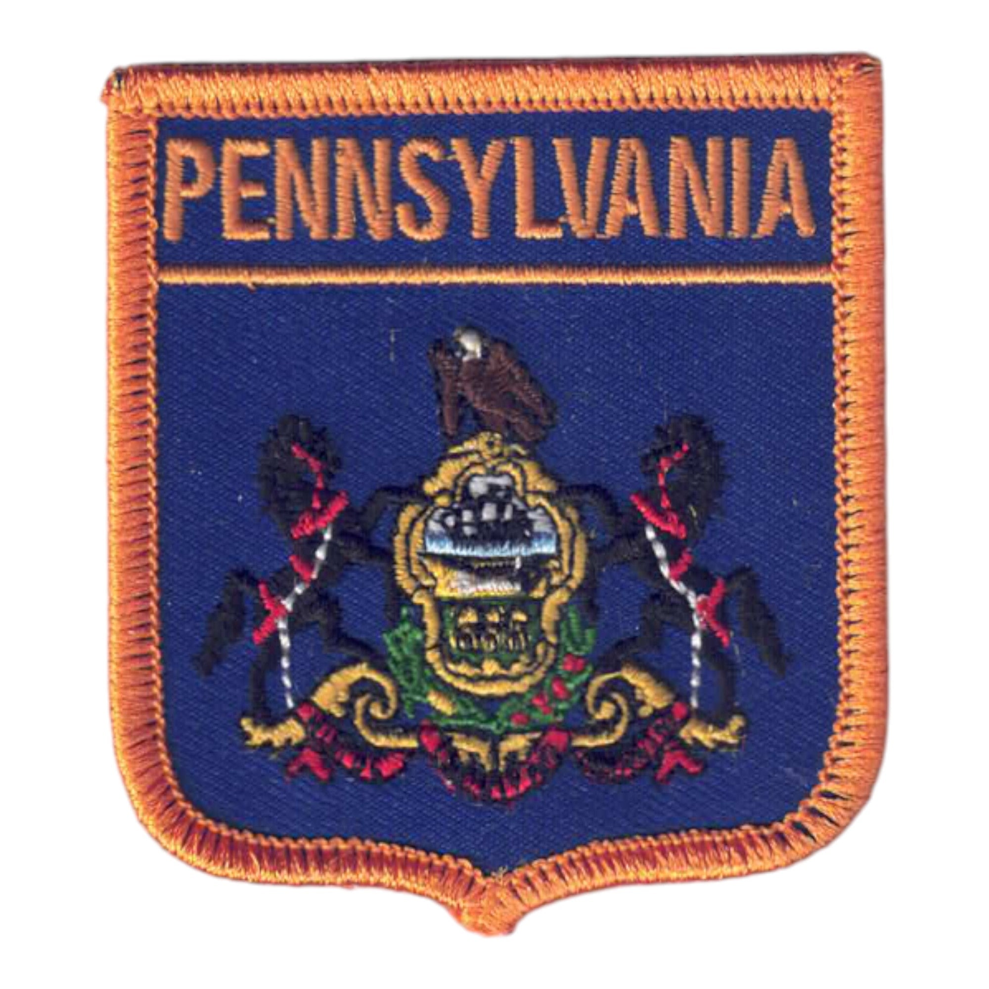 PENNSYLVANIA medium flag shield souvenir embroidered patch, PA, PENN ...