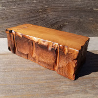 Redwood Jewelry Box Curly Wood Engraved Rustic Handmade California #587 Memento Box, Mom Gift, Anniversary Gift