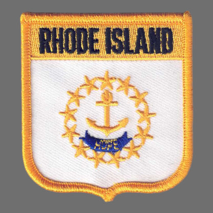 RHODE ISLAND Med Flag Shield Patch- 2955