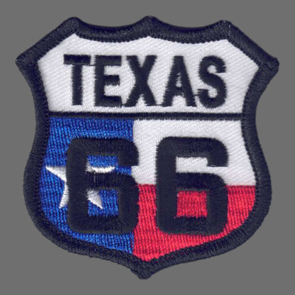 TEXAS 66 Flag Shield Patch - 3167