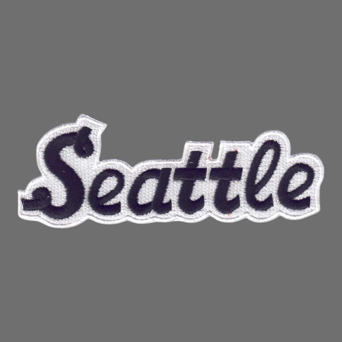 Seattle Black Script Text Patch - 3396-01/39