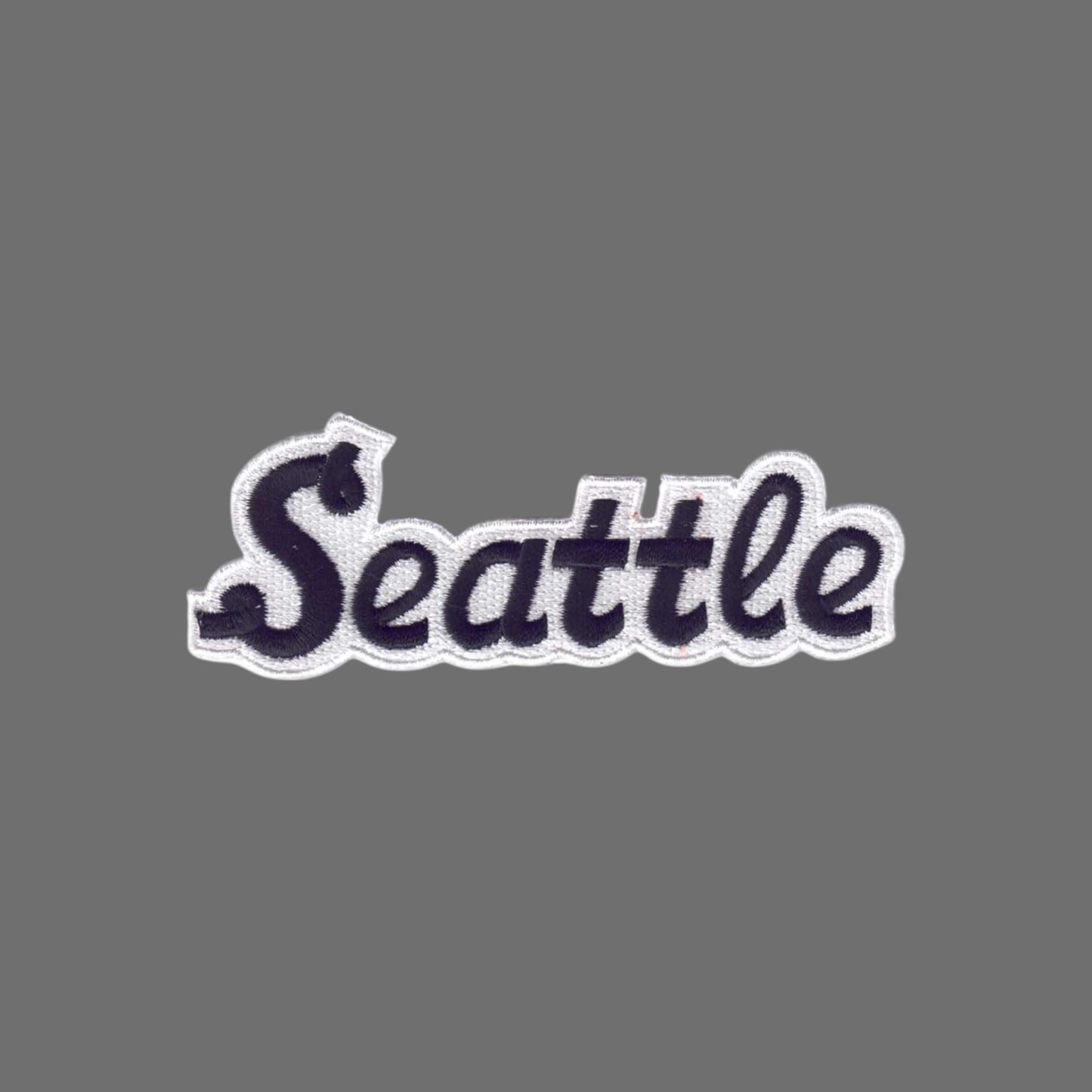 Seattle Black Script Text Patch - 3396-01/39