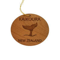 Kaikoura New Zealand Ornament - Handmade Wood Ornament - Whale Tail Whale Watching - Christmas Ornament 3 Inch