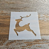 Reindeer Galloping Stencil Reusable Cookie Decorating Craft Painting Windows Signs Mylar Many Sizes Christmas Bounding