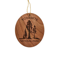 Yosemite National Park Wood Ornament 4 Trees Sequoias California Handmade Souvenir Made in USA Christmas