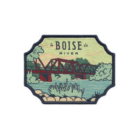 Idaho Patch – ID Boise River - Travel Patch – Souvenir Patch 3.37" Iron On Sew On Embellishment Applique