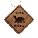 Tortoise Crossing Ornament - Tortoise Ornament - Wood Ornament Handmade in USA - Christmas Home Decor - Tortoise Gift Tortoise Lover