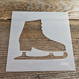 Ice Skate Stencil Reusable Cookie Decorating Craft Painting Windows Signs Mylar Many Sizes Christmas Winter