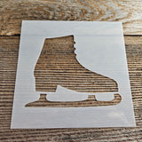 Ice Skate Stencil Reusable Cookie Decorating Craft Painting Windows Signs Mylar Many Sizes Christmas Winter
