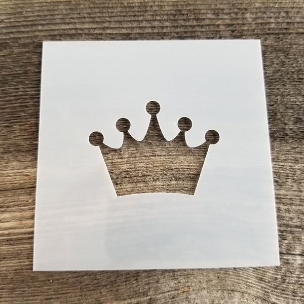 Crown Stencil Reusable Food Safe Sign Painting Decorating Cookie Stencil Angled Sides 5 Points Crown
