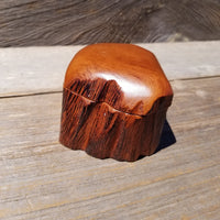 Wood Ring Box Redwood Rustic Handmade California #634 Storage Live Edge Mini Birthday Gift Christmas Gift Mother's Day Gift
