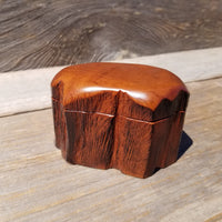 Wood Ring Box Redwood Rustic Handmade California #629 Storage Live Edge Mini Birthday Gift Christmas Gift Mother's Day Gift