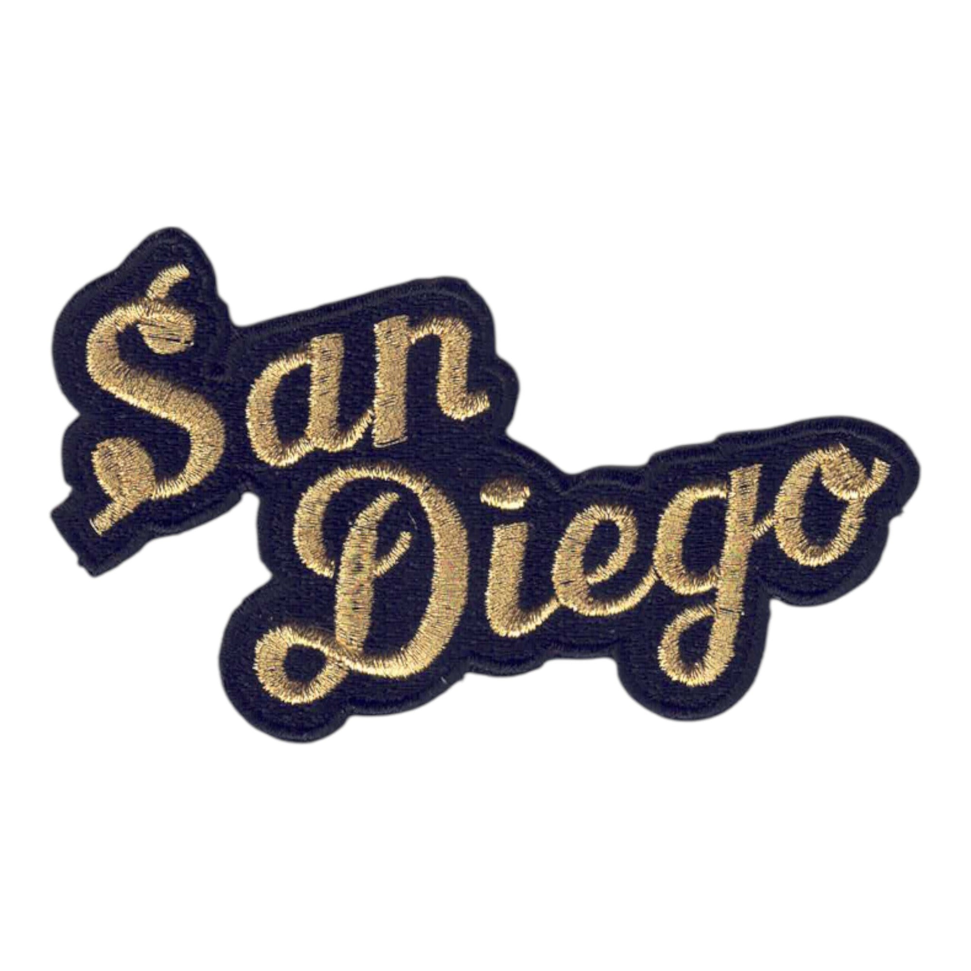 San Diego script - embroidered souvenir patch – Happy Wood Products ...