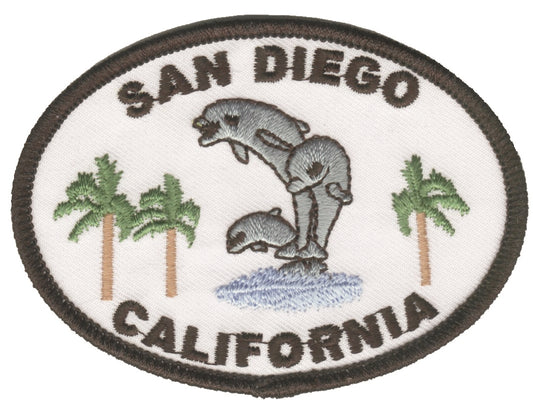 SAN DIEGO CALIFORNIA dolphins souvenir embroidered patch