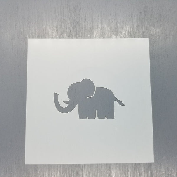 Elephant Stencil Reusable Food Safe Sign Painting Decorating Cookie Stencil Elephant with Tusks Stencil