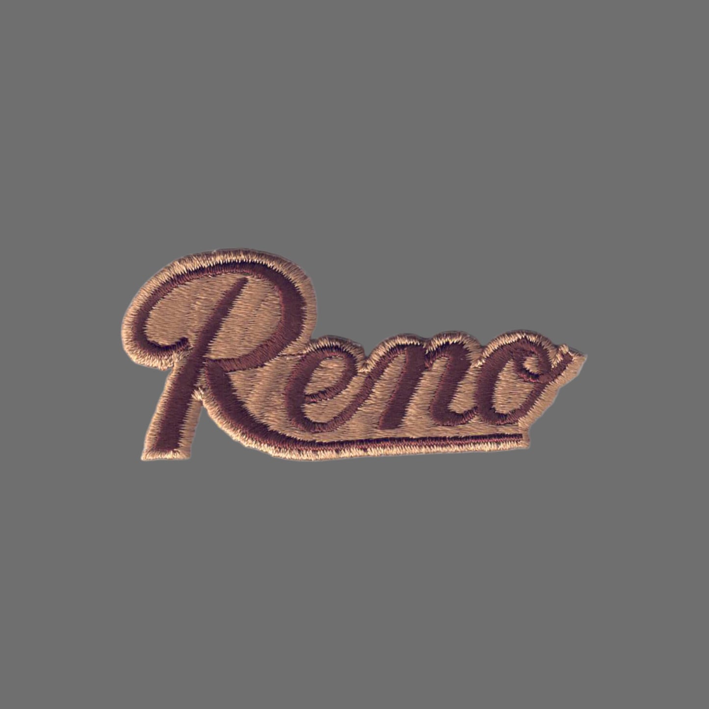 Reno Script Patch Brown on Tan - 5002-17/60