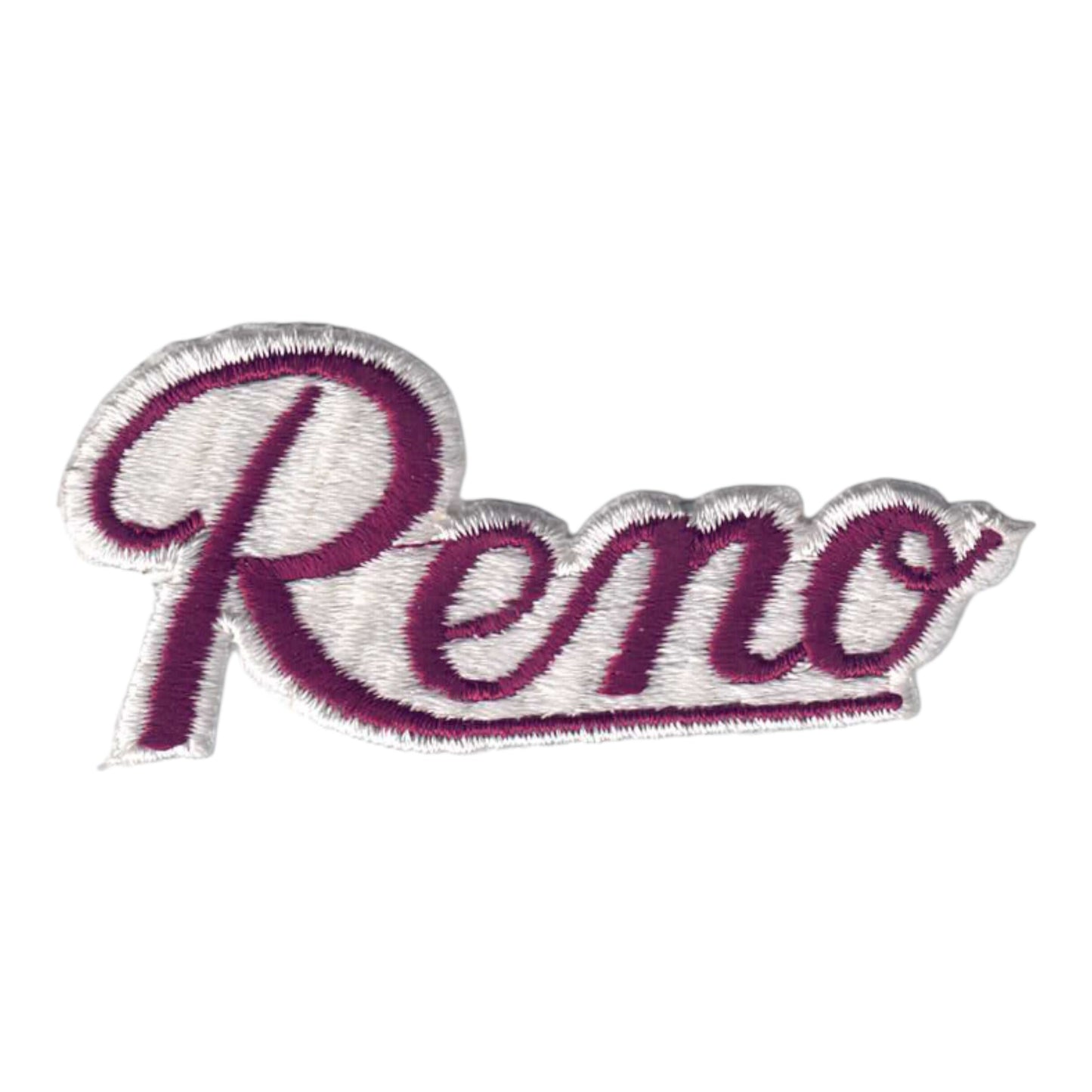 Reno Script Patch Maroon on White - 5002-29/39
