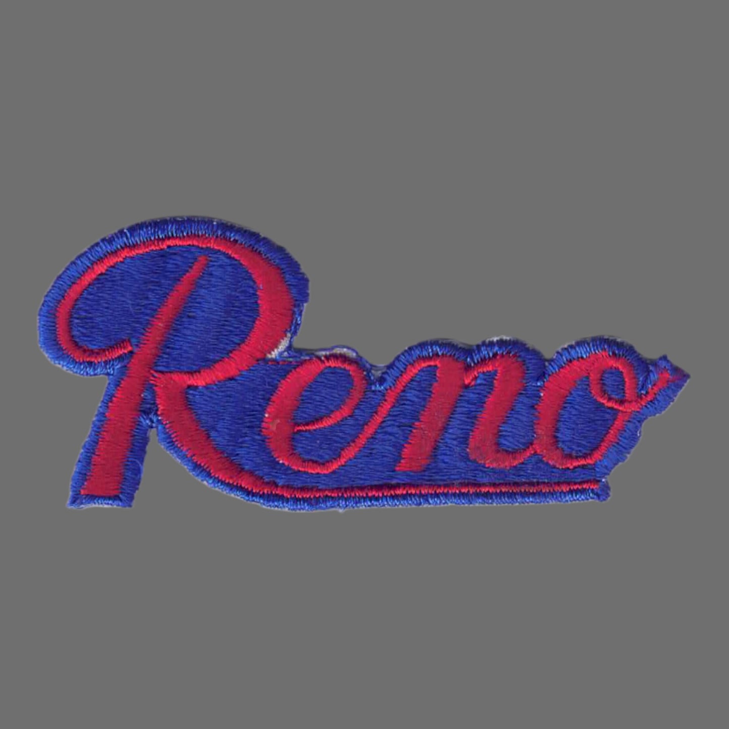 Reno Script Patch Red on Blue  - 5002-36/11