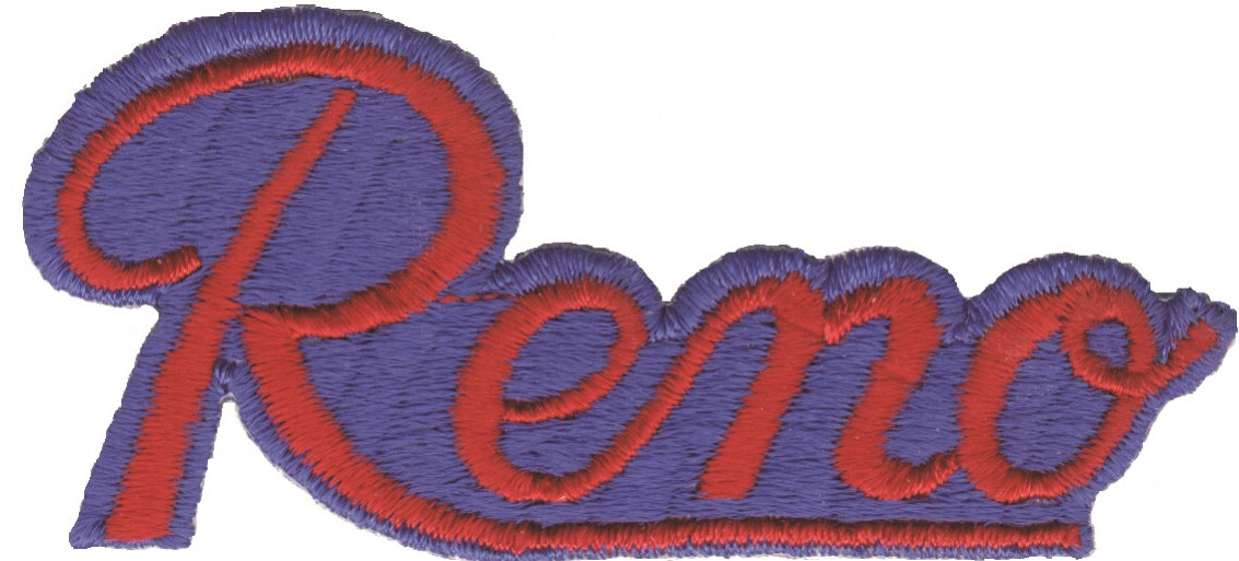 Script Reno Hat Reno script souvenir embroidered patch – Happy Wood Products / Holm ...