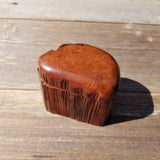 Wood Ring Box Redwood Rustic Handmade California #520 Storage Live Edge Mini Birthday Gift Christmas Gift Mother's Day Gift