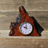 Redwood Burl Clock Table Shelf Mantle Desk Office Gifts for Men #646 Sitting Wood Christmas Gift Handmade