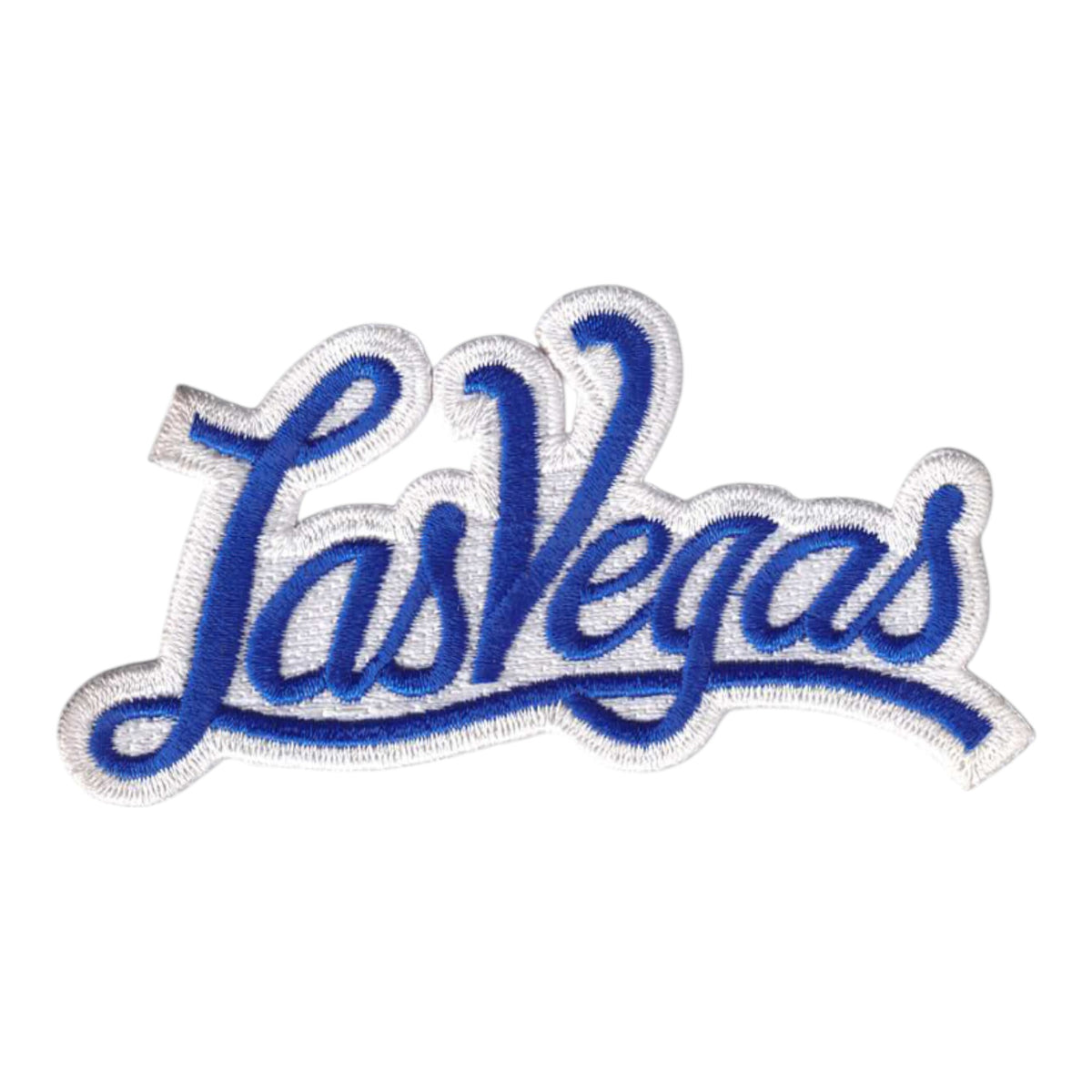 Blue Patch Script Las Vegas script souvenir embroidered patch – Happy Wood Products ...