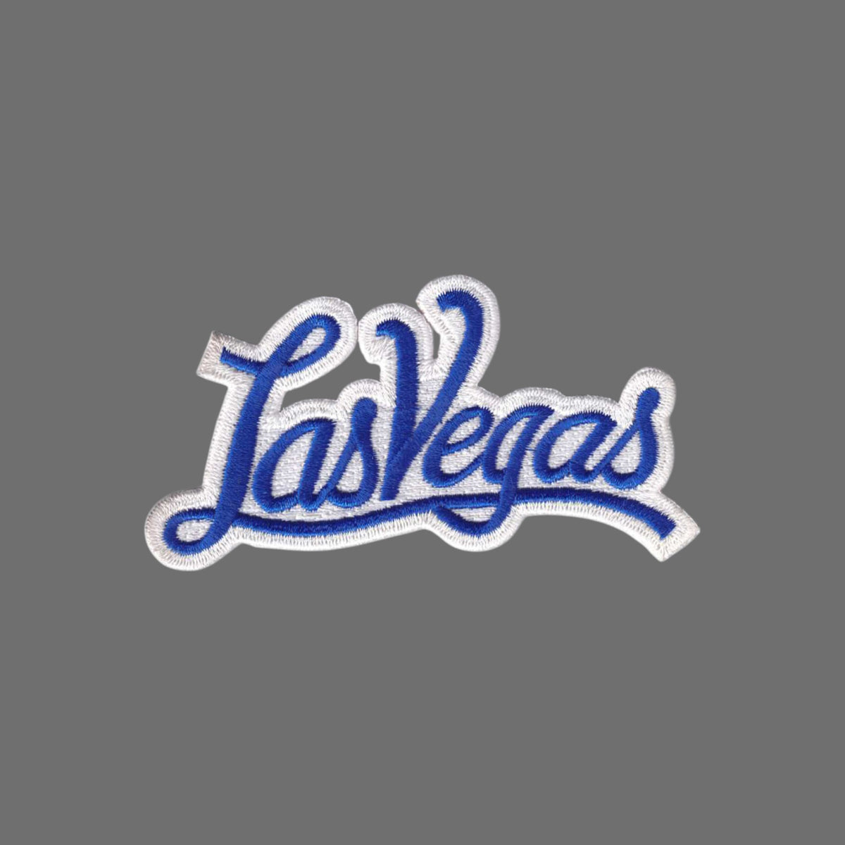 Blue Patch Script Las Vegas script souvenir embroidered patch – Happy Wood Products ...