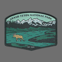 Wyoming Patch – Grand Teton National Park - Travel Patch – Souvenir Patch 3.8" Iron On Sew On Embellishment Applique