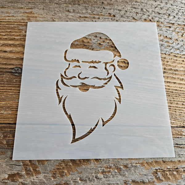 Santa Face Stencil Reusable Cookie Decorating Craft Painting Windows Signs Mylar Many Sizes Christmas Winter Classic Vintage Retro