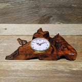 Redwood Burl Clock Table Shelf Mantle Desk Office Gifts for Men #642 Sitting Wood Christmas Gift Handmade