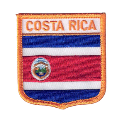 COSTA RICA Country Flag Shield Patch - 6151