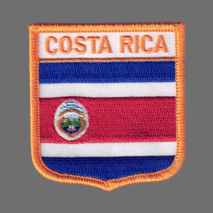 COSTA RICA Country Flag Shield Patch - 6151