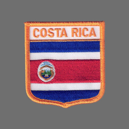 COSTA RICA Country Flag Shield Patch - 6151