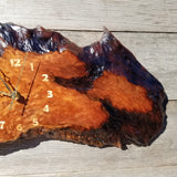 Wood Wall Clock Redwood Clock Handmade Wall Hanging Rustic Wedding Gift Burl Live Edge #558 Anniversary Small