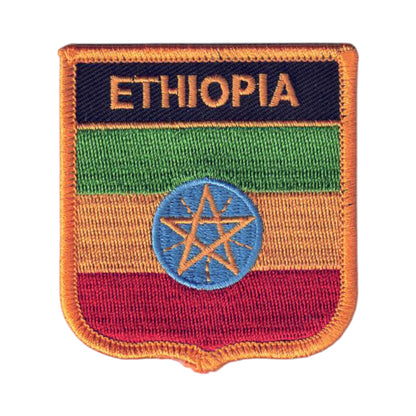 ETHIOPIA Flag Shield Patch - 6231