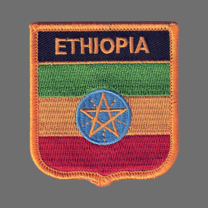 ETHIOPIA Flag Shield Patch - 6231